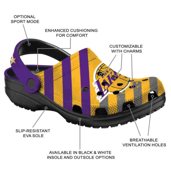 customized los angeles lakers star spangled graphic crocs new arrival