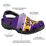 customized los angeles lakers vibrant dual tone crocs fashion forward