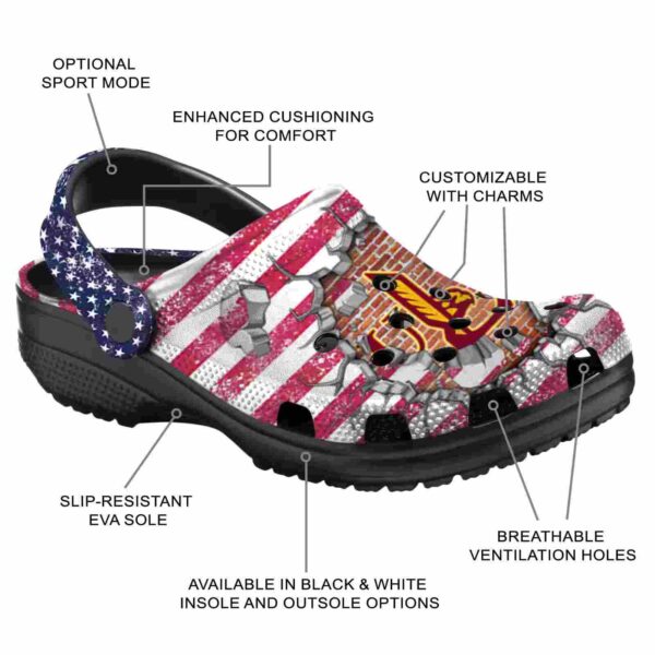 customized louisiana monroe warhawks freedom splinter clog new arrival
