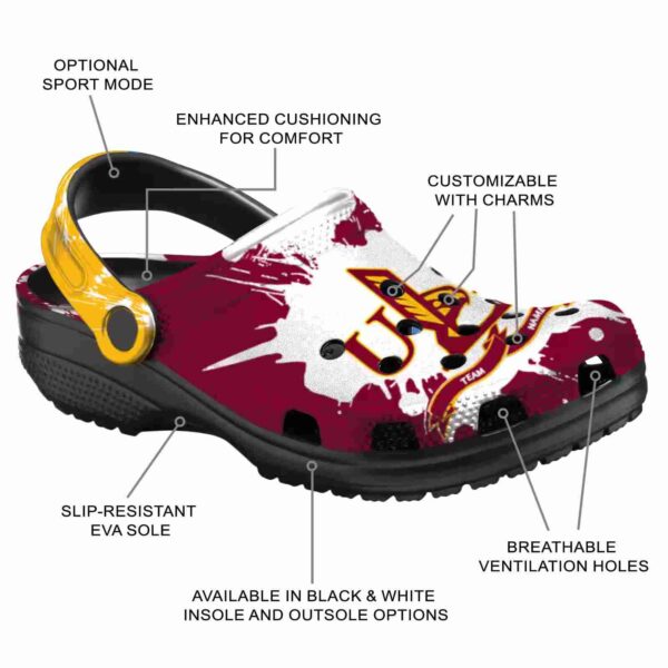 customized louisiana monroe warhawks splatter pattern clog new arrival