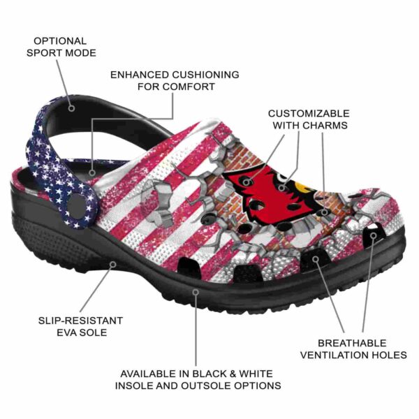 customized louisville cardinals freedom splinter crocs new arrival