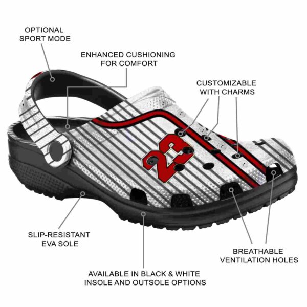 customized louisville cardinals pinstripe pattern crocs new arrival