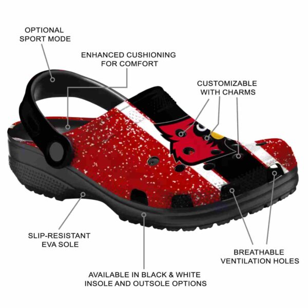 customized louisville cardinals vertical stripes crocs new arrival