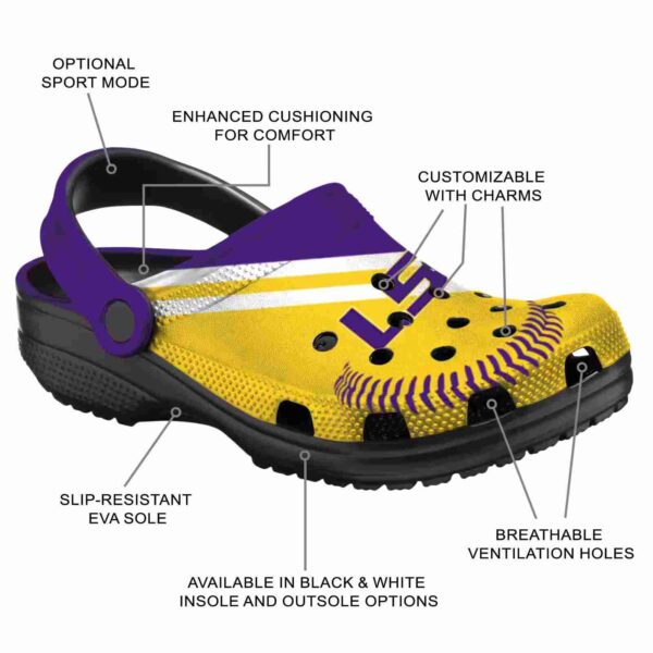 customized lsu tigers baseball motif crocs new arrival