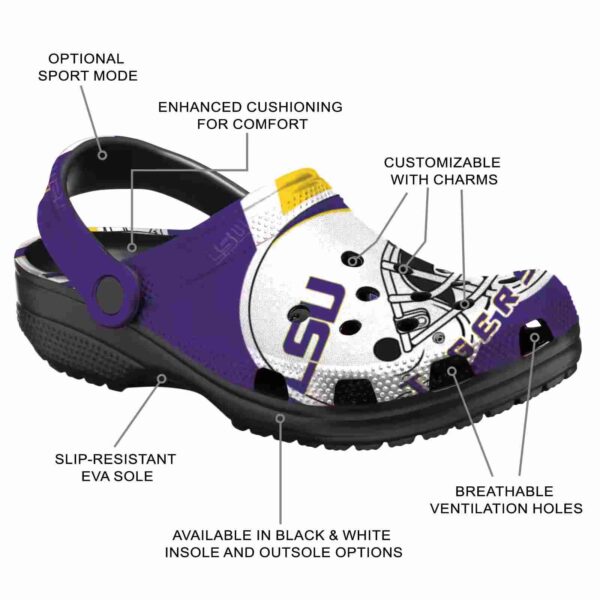 customized lsu tigers football helmet crocs new arrival