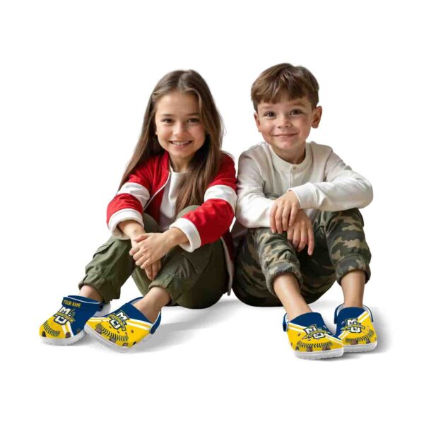 customized marquette golden eagles baseball motif clog fashion forward