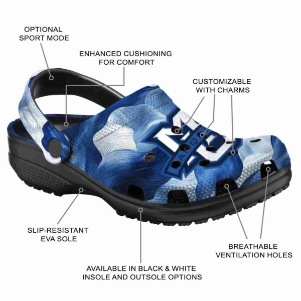 customized marquette golden eagles ocean waves clog new arrival