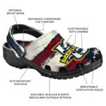 customized marquette golden eagles patriotic stripes clog best selling