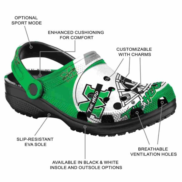 customized marshall thundering herd football helmet clog new arrival