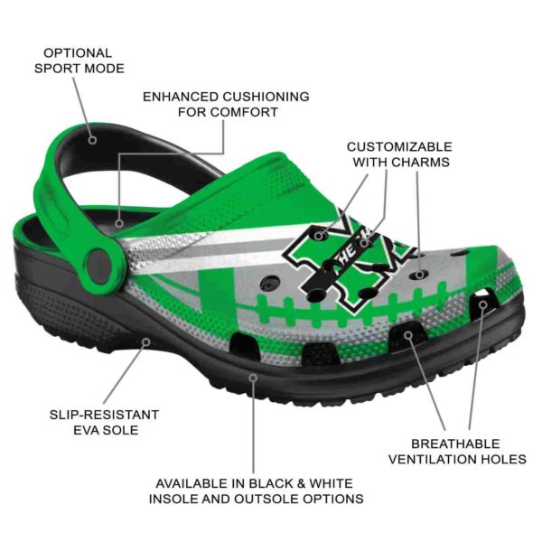 customized marshall thundering herd football motif clog new arrival