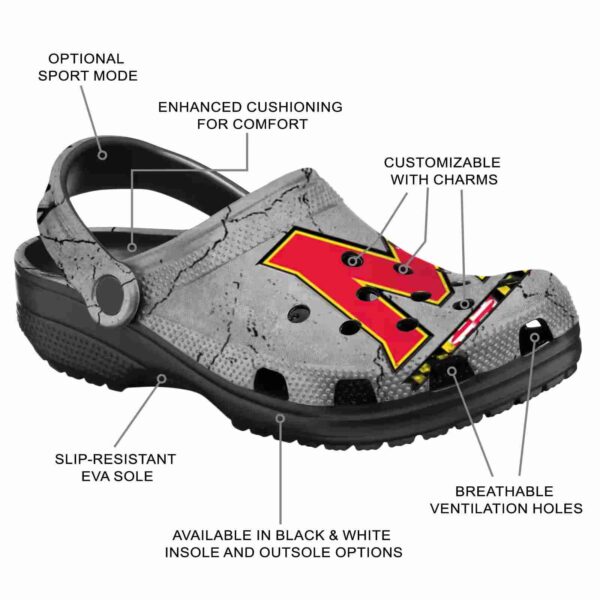 customized maryland terrapins cracked texture clog new arrival