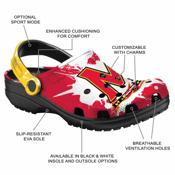 customized maryland terrapins splatter pattern clog new arrival