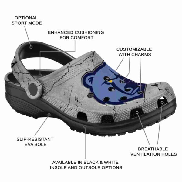 customized memphis grizzlies cracked texture clog new arrival