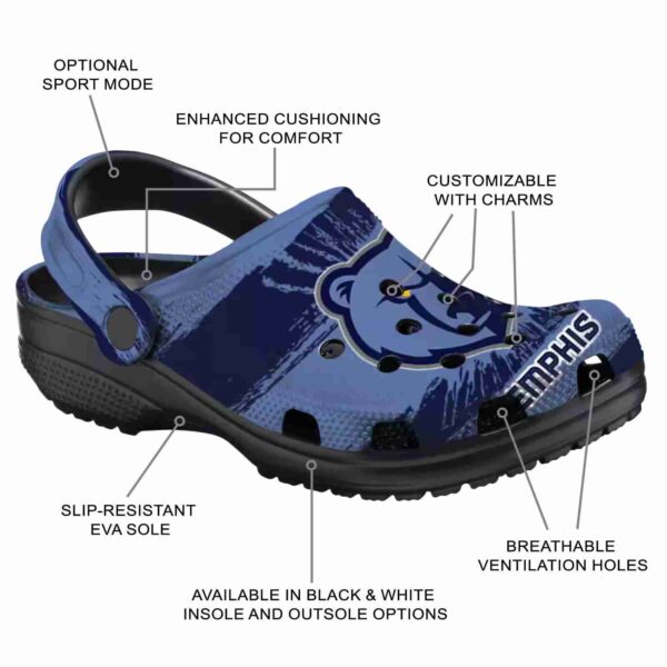 customized memphis grizzlies paint splatter graphics clog new arrival