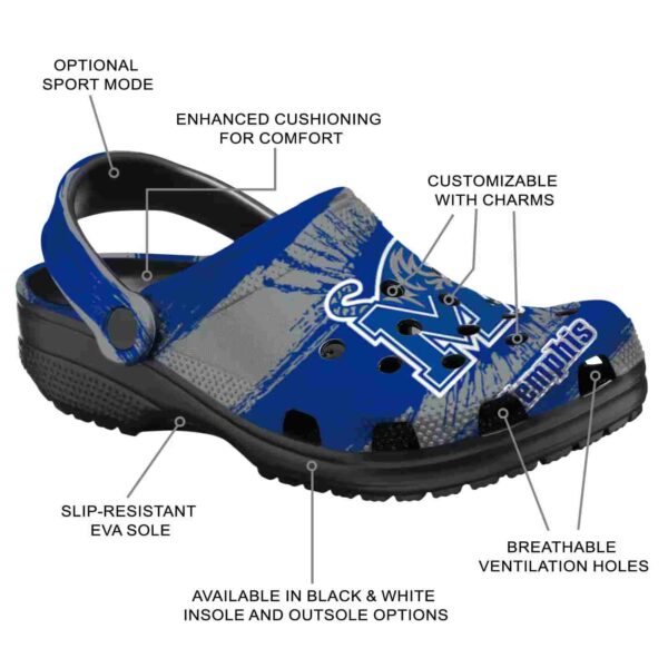 customized memphis tigers paint splatter graphics crocs new arrival