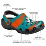 Customized Miami Dolphins Paint Splatter Graphics Crocs Best selling
