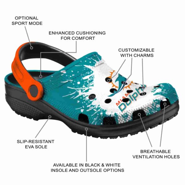 customized miami dolphins splash art crocs new arrival