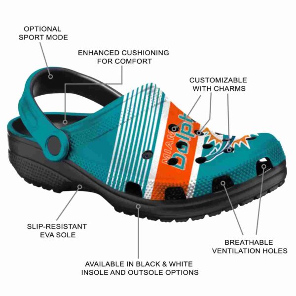 customized miami dolphins vibrant dual tone crocs new arrival