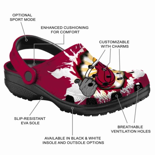 customized miami heat gripping hand clog new arrival