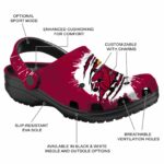 customized miami heat splash motif background clog best selling