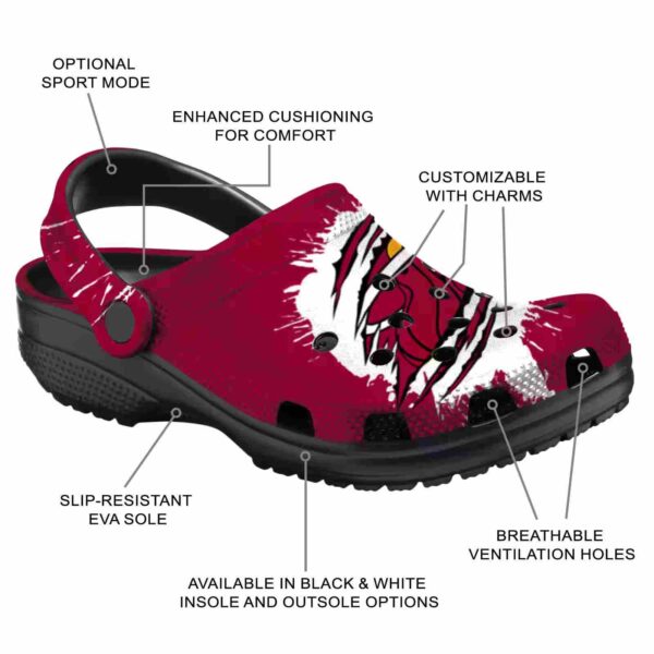 customized miami heat splash motif background clog new arrival