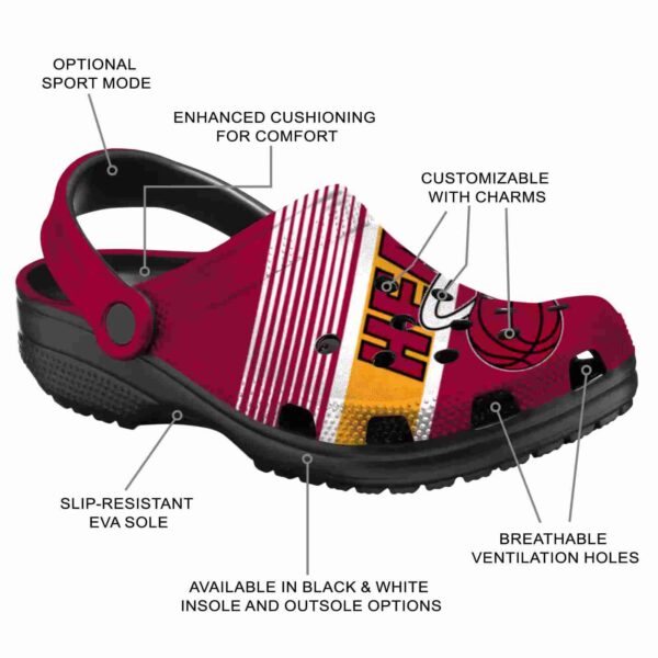 customized miami heat vibrant dual tone clog new arrival