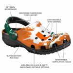 Customized Miami Hurricanes Splatter Pattern Crocs Best selling