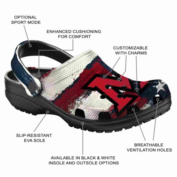 customized miami redhawks patriotic stripes clog new arrival