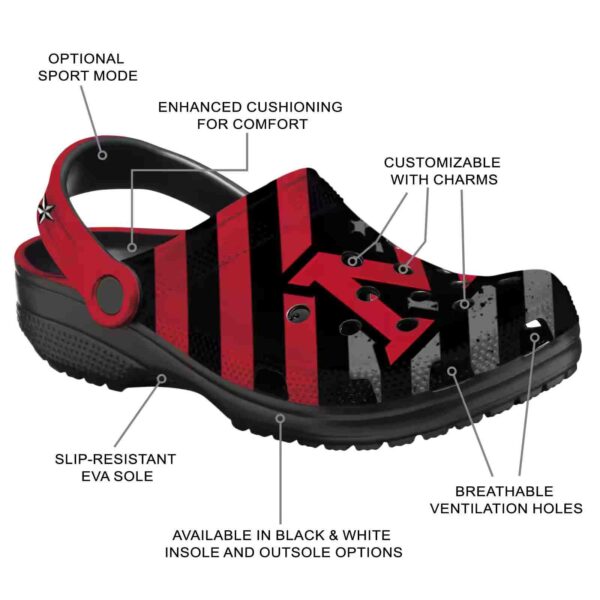 customized miami redhawks star spangled graphic clog new arrival