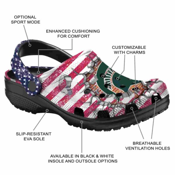 customized michigan state spartans freedom splinter crocs new arrival