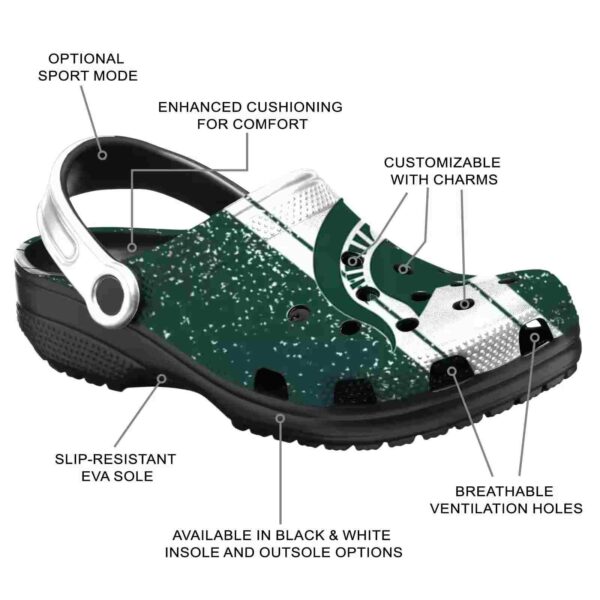 customized michigan state spartans vertical stripes crocs new arrival