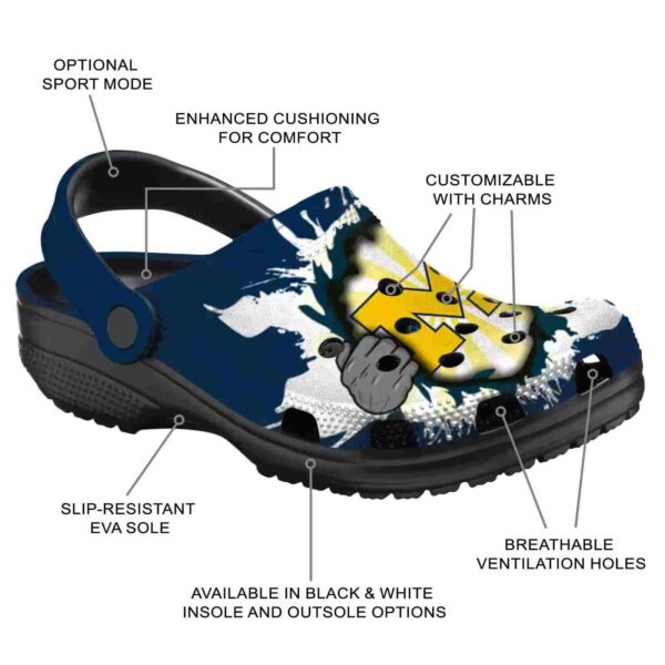 customized michigan wolverines gripping hand crocs new arrival