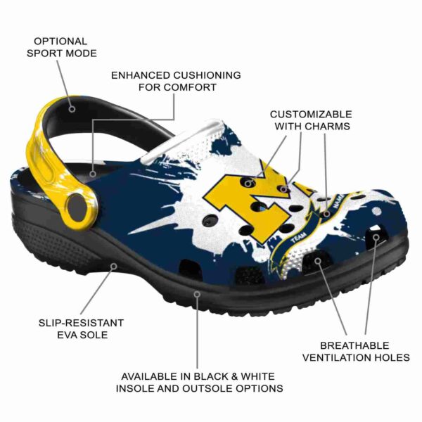 customized michigan wolverines splatter pattern crocs new arrival
