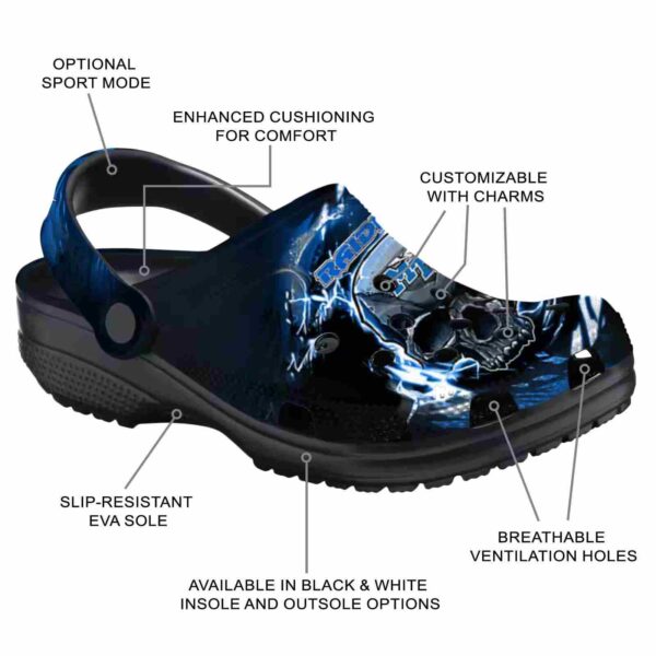 customized middle tennessee blue raiders gothic skull clog new arrival