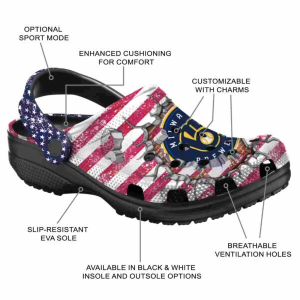 customized milwaukee brewers freedom splinter crocs new arrival