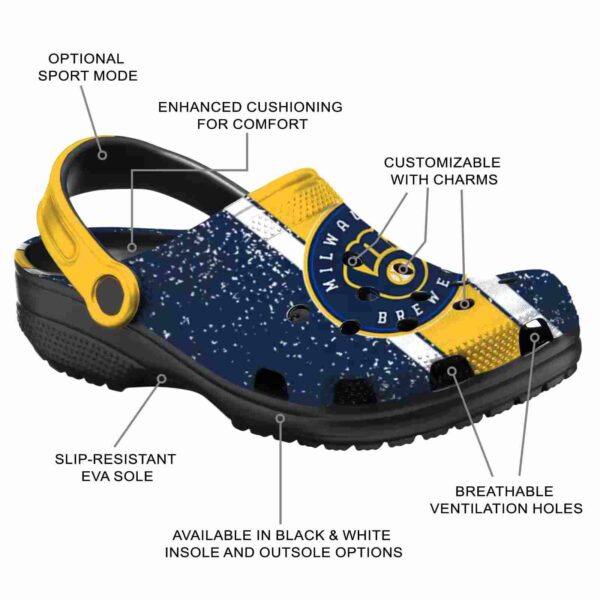 customized milwaukee brewers vertical stripes crocs new arrival