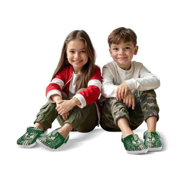customized milwaukee bucks contrasting stripes clog fashion forward