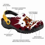 customized minnesota golden gophers splatter pattern clog best selling