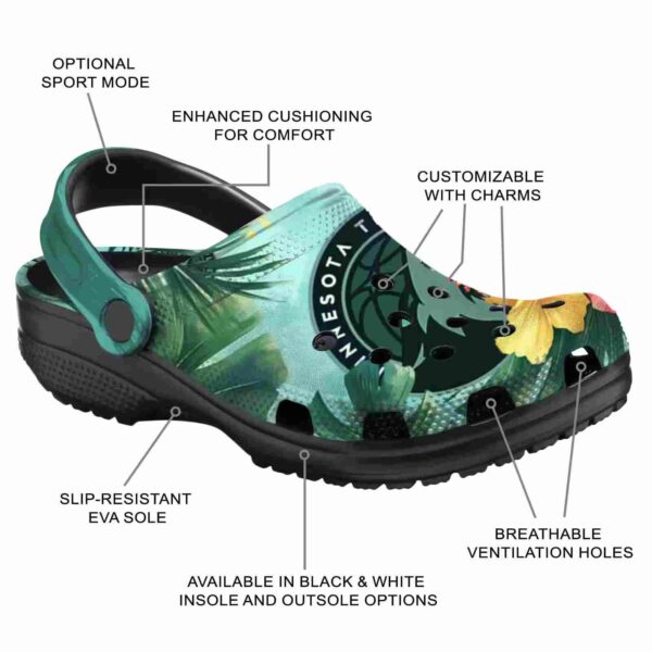 customized minnesota timberwolves tropical vibes clog new arrival