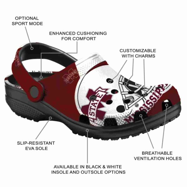 customized mississippi state bulldogs football helmet crocs new arrival