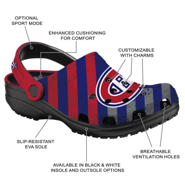 customized montreal canadiens star spangled graphic clog new arrival
