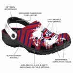 customized montreal canadiens zigzag paint burst clog best selling