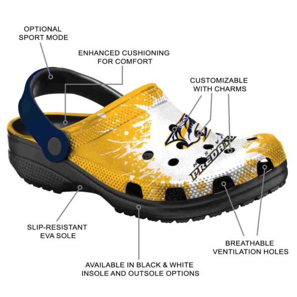customized nashville predators splash art clog new arrival