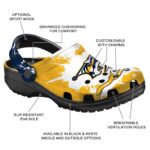 customized nashville predators splatter pattern clog best selling