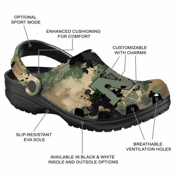 customized navy midshipmen camouflage craze clog new arrival