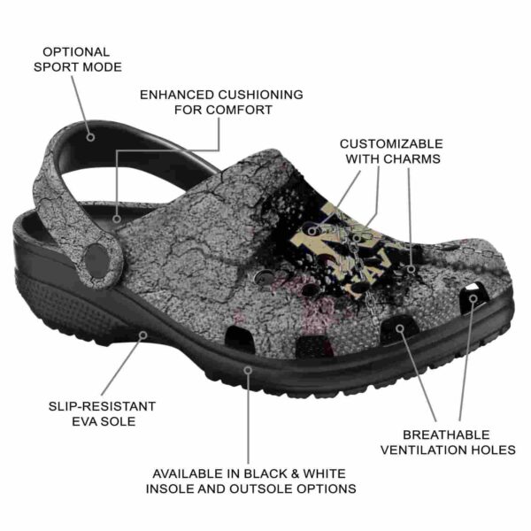 customized navy midshipmen cracked ground texture clog new arrival