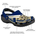 customized navy midshipmen football motif clog best selling