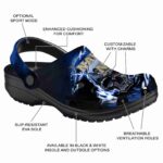 customized navy midshipmen gothic skull clog best selling