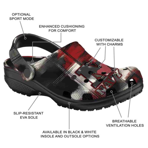 customized navy midshipmen plaid fusion clog new arrival
