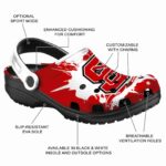 Customized NC State Wolfpack Splatter Pattern Crocs Best selling